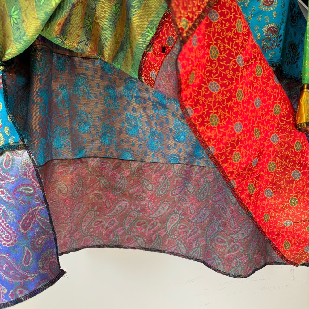 Phool Boho Patchwork Floral Button Tunic Top Sz X… - image 13